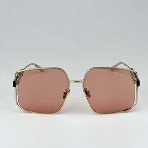 Dior ARCHIDIOR S1U  B0E0 BRAND NEW Sunglasses Gold Pink Women Oversized Square